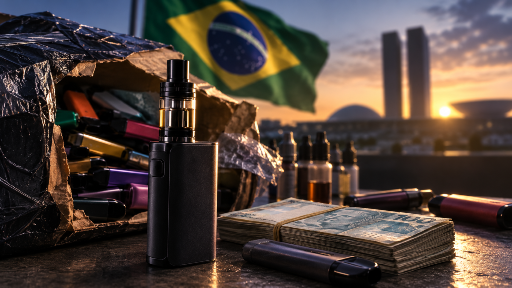 Risco em alta: Milhões de pessoas usam cigarros eletrônicos no Brasil e só quem lucra é o mercado ilegal