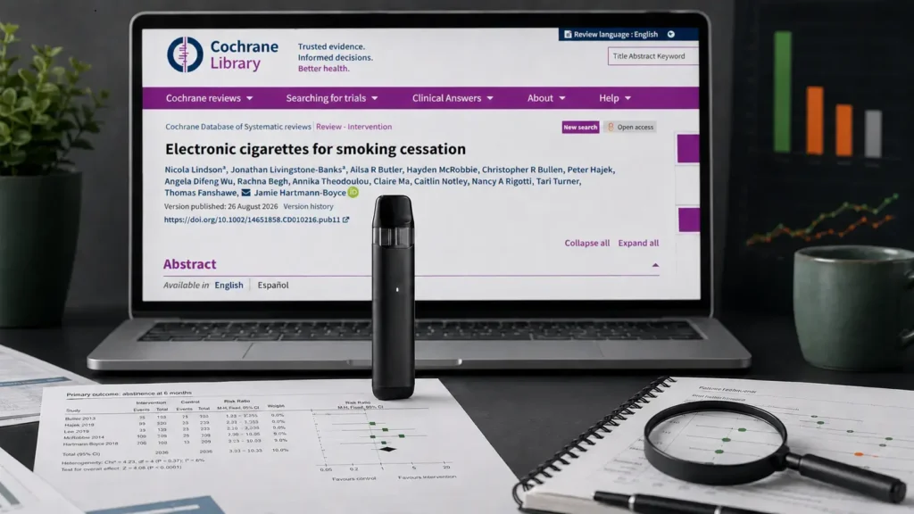Nova revisão Cochrane confirma que vapes com nicotina ajudam mais pessoas a parar de fumar 28