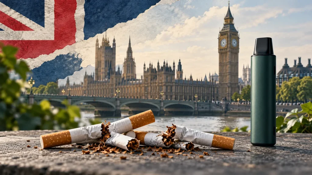Tabagismo cai abaixo de 10% no Reino Unido, que mantém vapes no apoio para parar de fumar Tabagismo cai abaixo de 10% no Reino Unido, que mantém vapes no apoio para parar de fumar 41